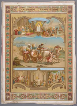 image pieuse CATECHISME EN IMAGES  DOCTRINE CHRETIENNE Paris 1895-1905 1984.40.1 Photo