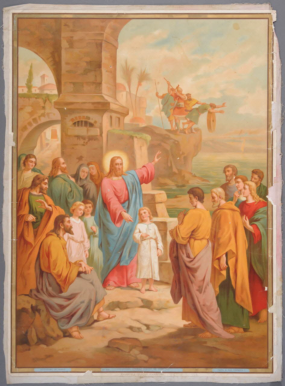 Fournier image pieuse CATECHISME EN IMAGES  CINQUIEME COMMANDEMENT DE DIEU (Suite)  Homicide point ne seras, etc. Paris 1895-1905 1984.40.35 Photo