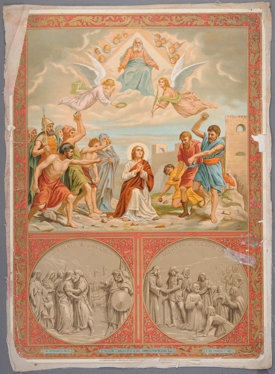 Fournier image pieuse CATECHISME EN IMAGES  CINQUIEME COMMANDEMENT DE DIEU : HOMMICIDE POINT NE SERAS ... (Suite). Paris 1895-1905 1984.40.36 Photo