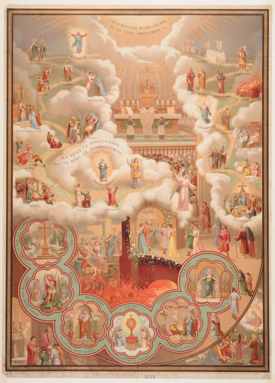 Henry Petit image pieuse CATECHISME EN IMAGES Paris 1895-1905 1984.40.43 Photo