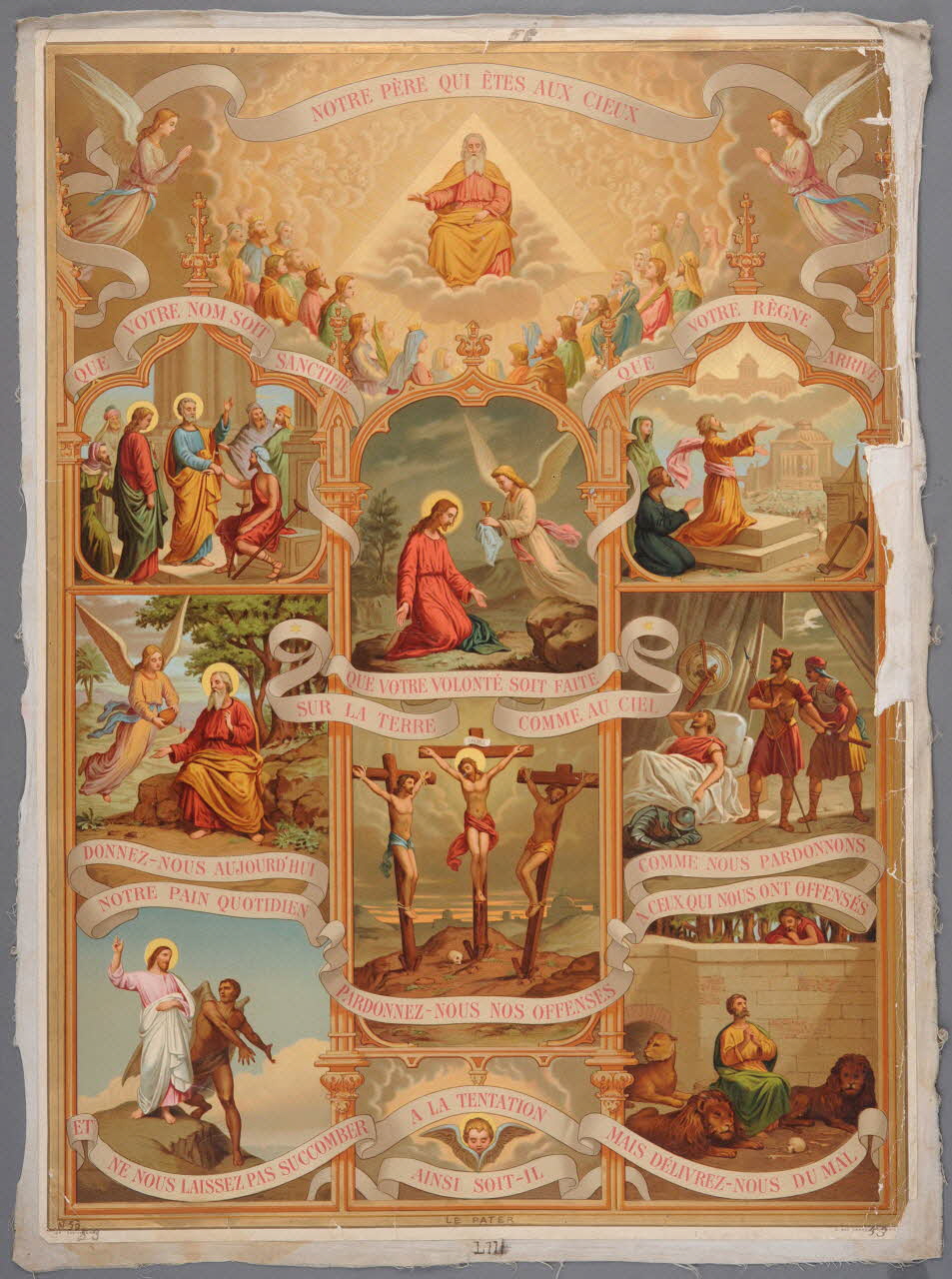 Henry Petit image pieuse LE PATER Paris 1895-1905 1984.40.47 Photo