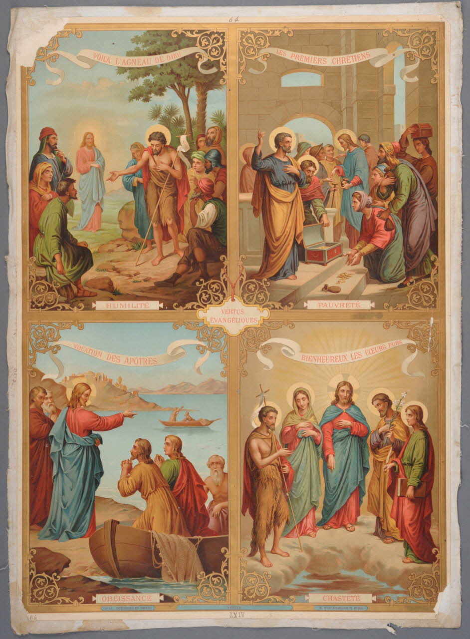 image pieuse N°-64. CATECHISME EN IMAGES Paris 1895-1905 1984.40.52 Photo