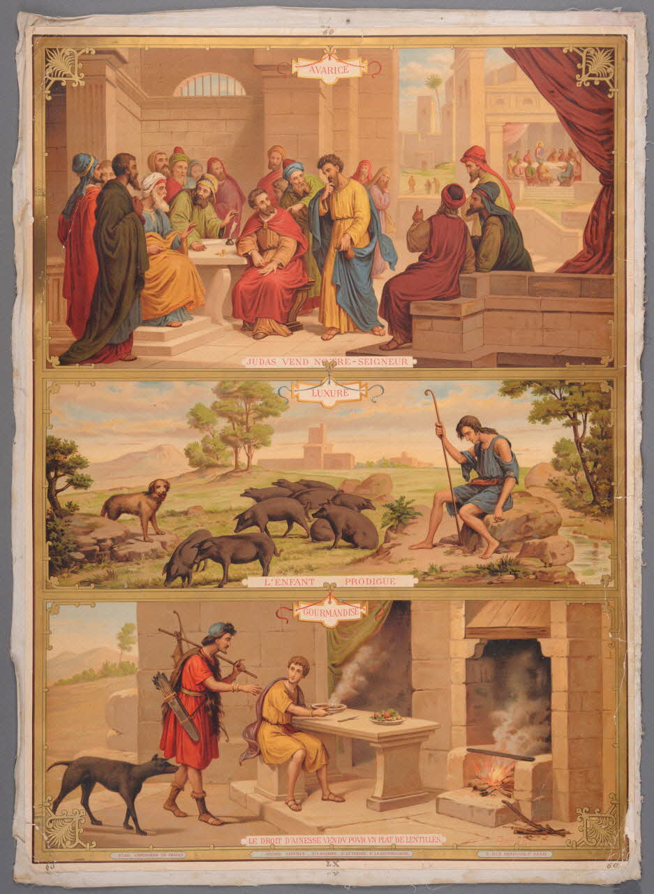 Bravi Giuseppe image pieuse N°.60. CATECHISME EN IMAGES Paris 1895-1905 1984.40.53 Photo