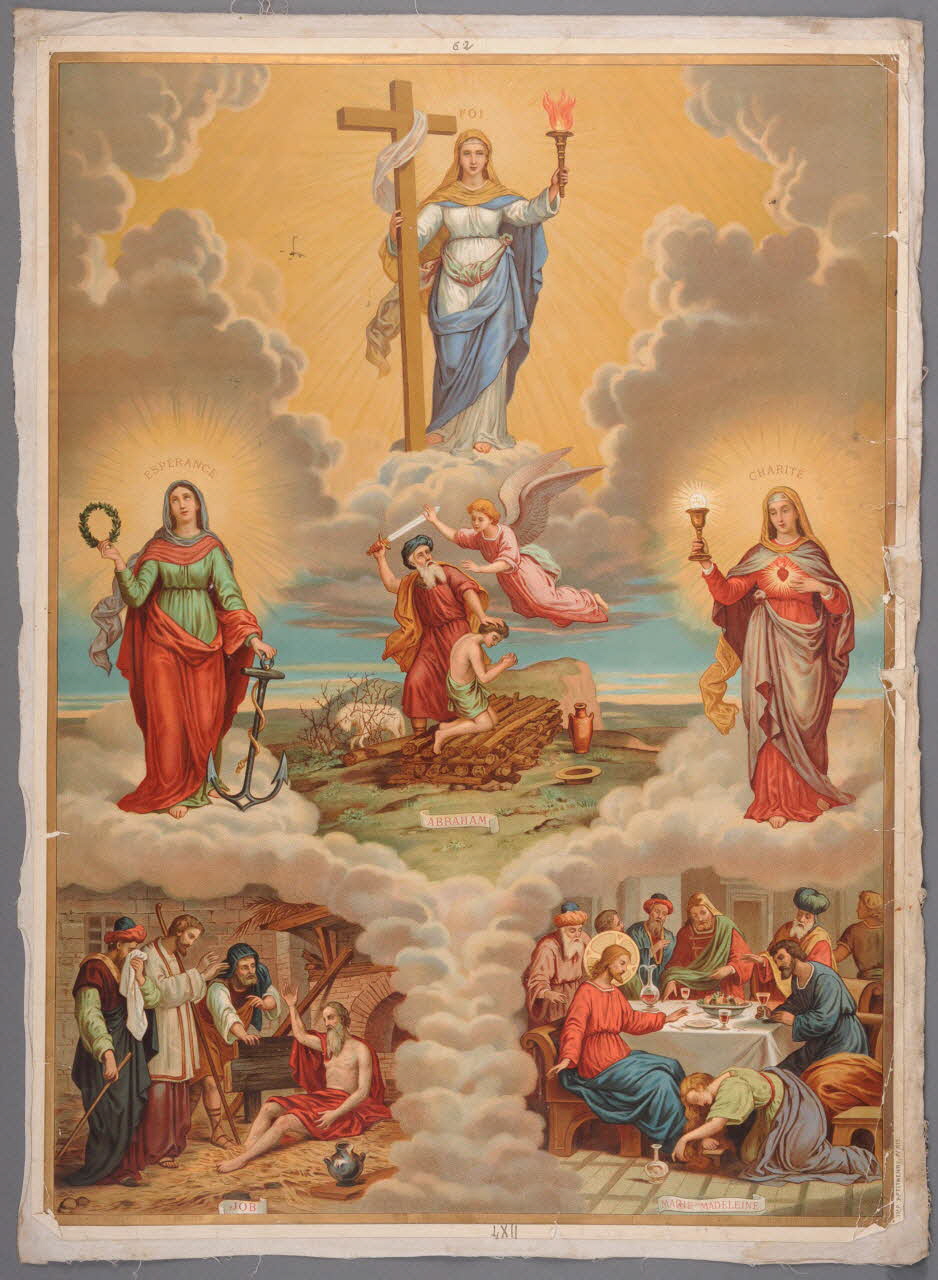 Henry Petit image pieuse N° 62. CATECHISME EN IMAGES Paris 1895-1905 1984.40.55 Photo