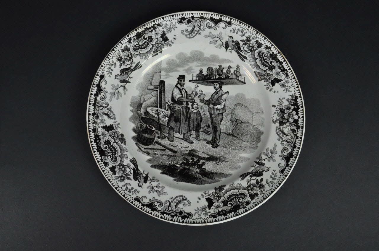 assiette plate Les images Picardie, France 1850-1900 1956.122.2 Photo Mucem