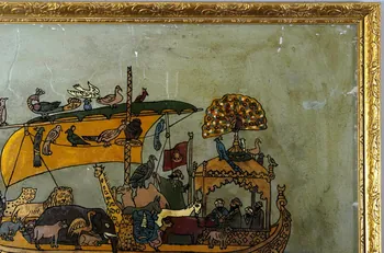 peinture sous verre L'Arche de Noé Tunisie 1925-1930 2003.186.1 Photo Mucem/Christophe Fouin
