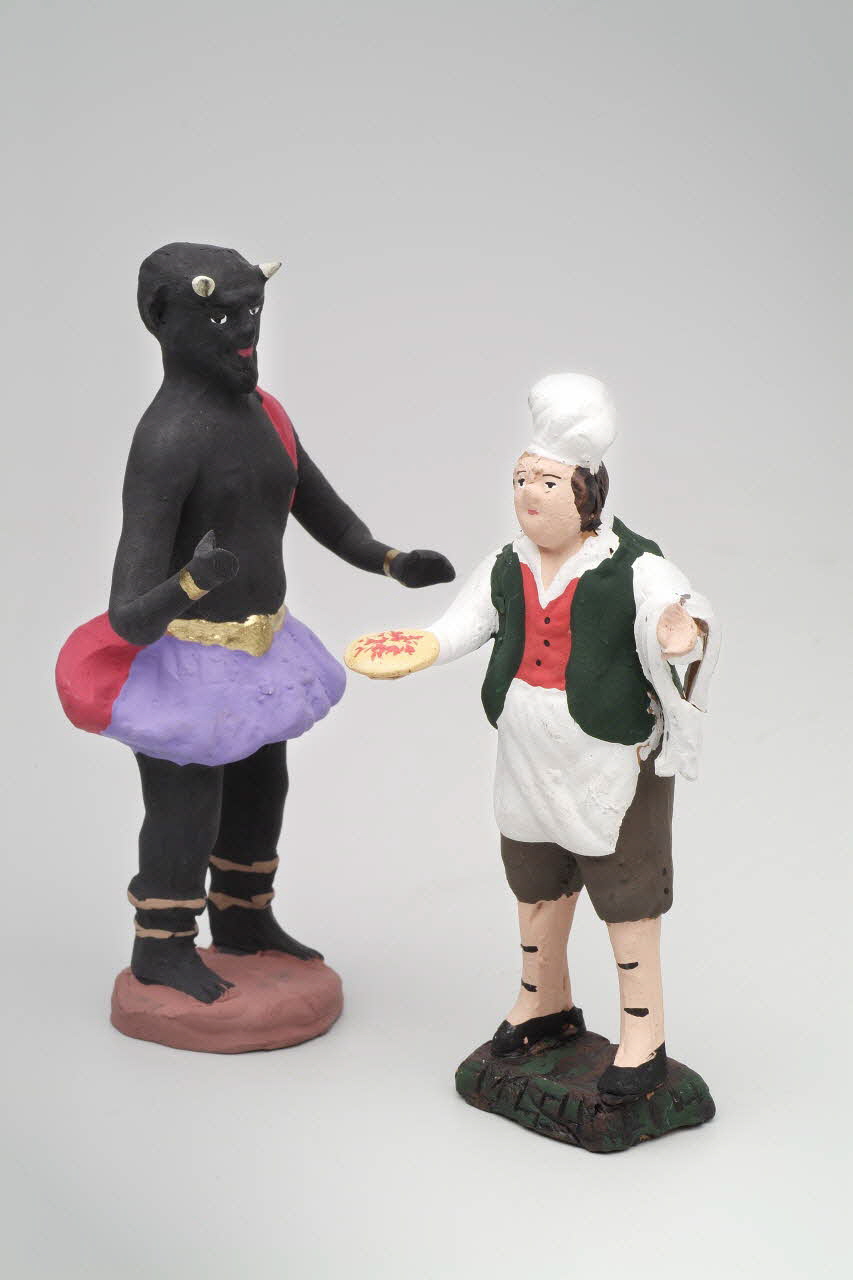 Rossella et Chiara Natella figurine de crèche le Diable, le cuisinier et le Napolitain Campanie, Italie 2004 2004.284.5.1-3  Photo