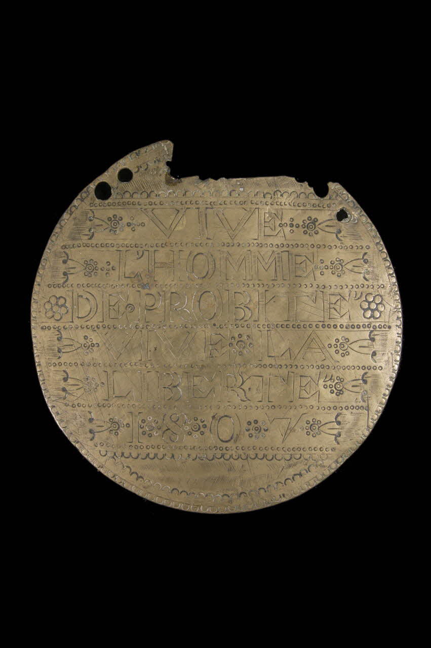 PLAQUE DE HARNACHEMENT DE MULET Auvergne, France 1805 1884.1.80  Photo