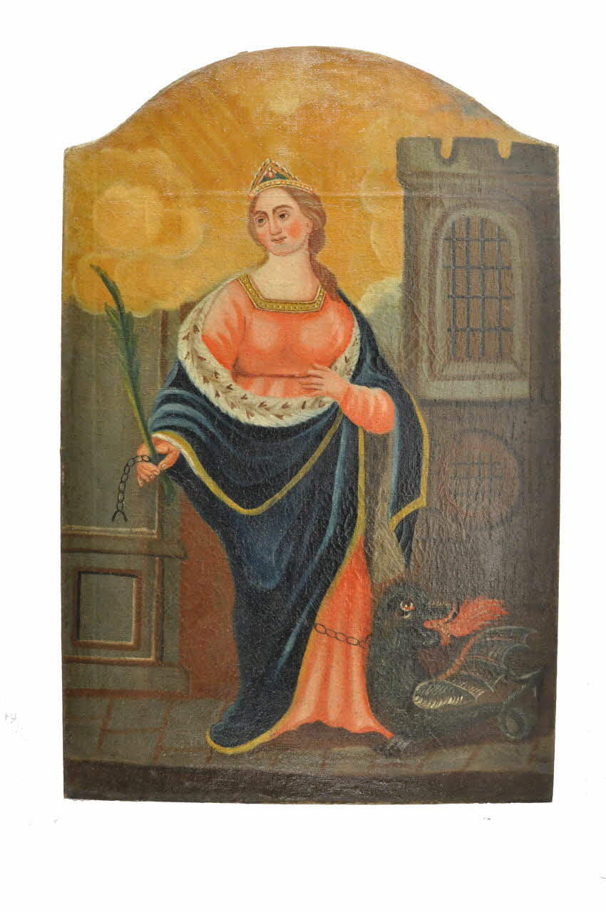 tableau Ste Marthe et la Tarasque, Sainte Barbe 1956.83.1 Photo Mucem