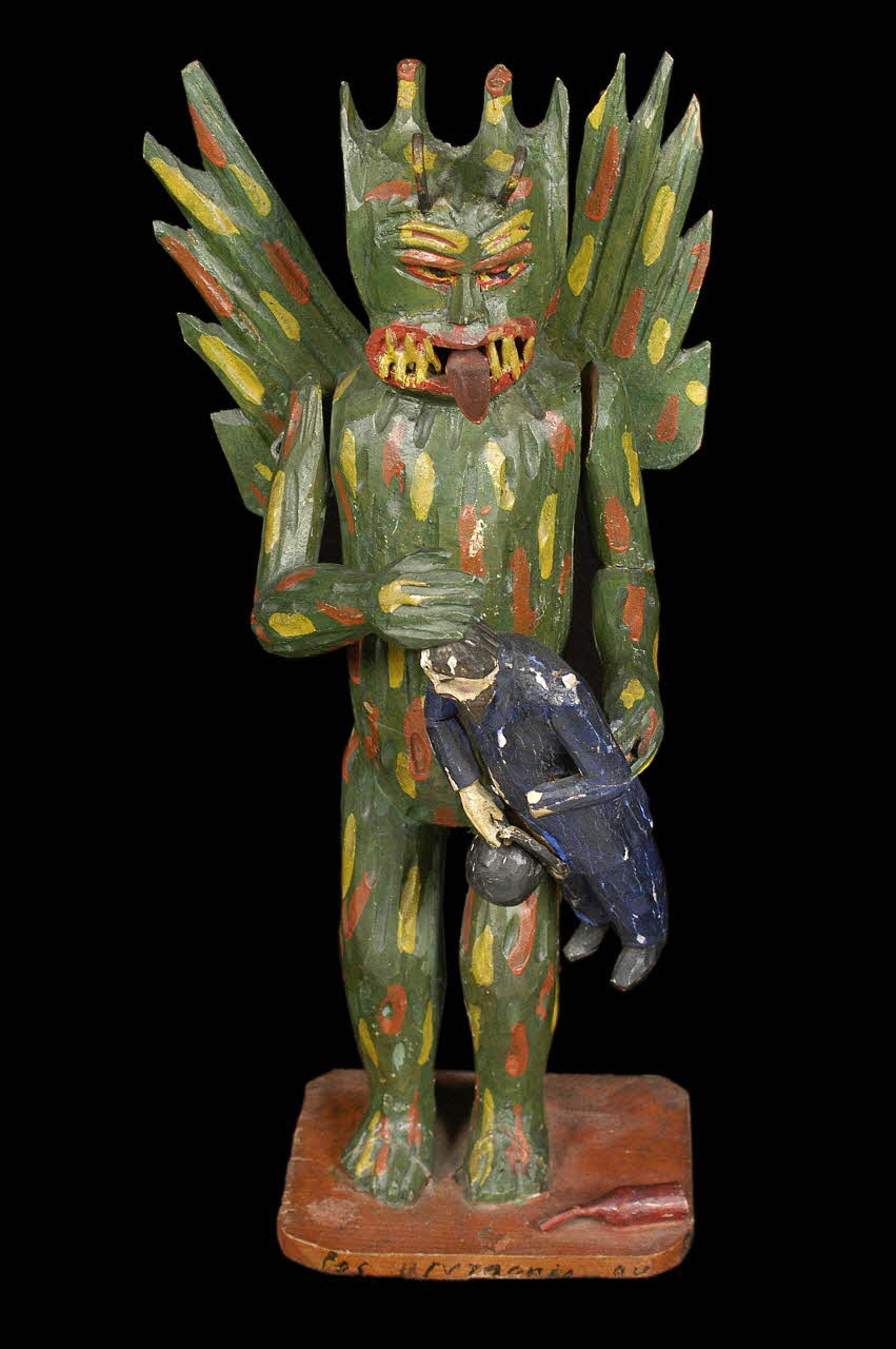 Pierre Vincendet statuette diable de Bessans Rhône-Alpes, France 1857-1897 1897.1.4 Photo Mucem/Virginie Louis