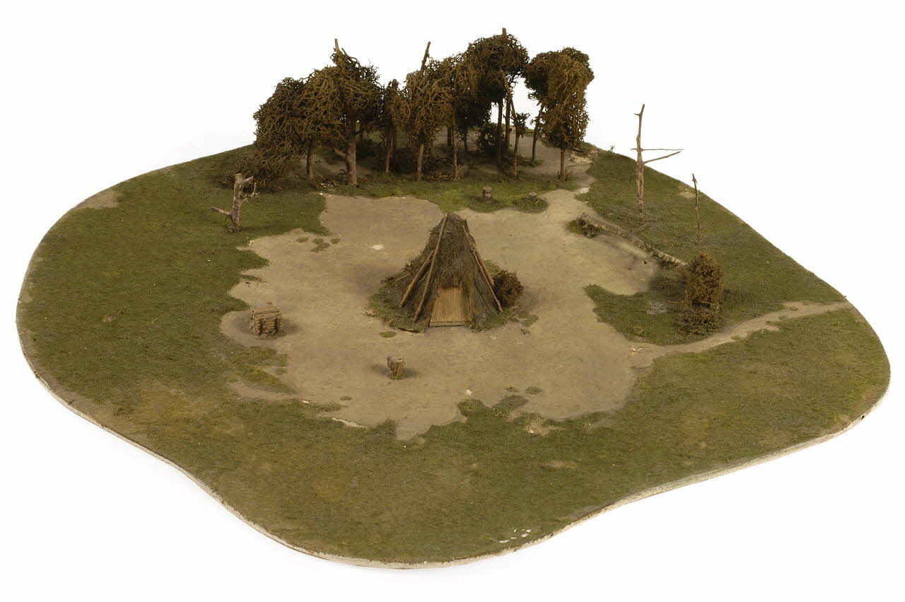 maquette d'édifice Hutte de charbonnier dans l'Eure 1937 1941.10.2 Photo