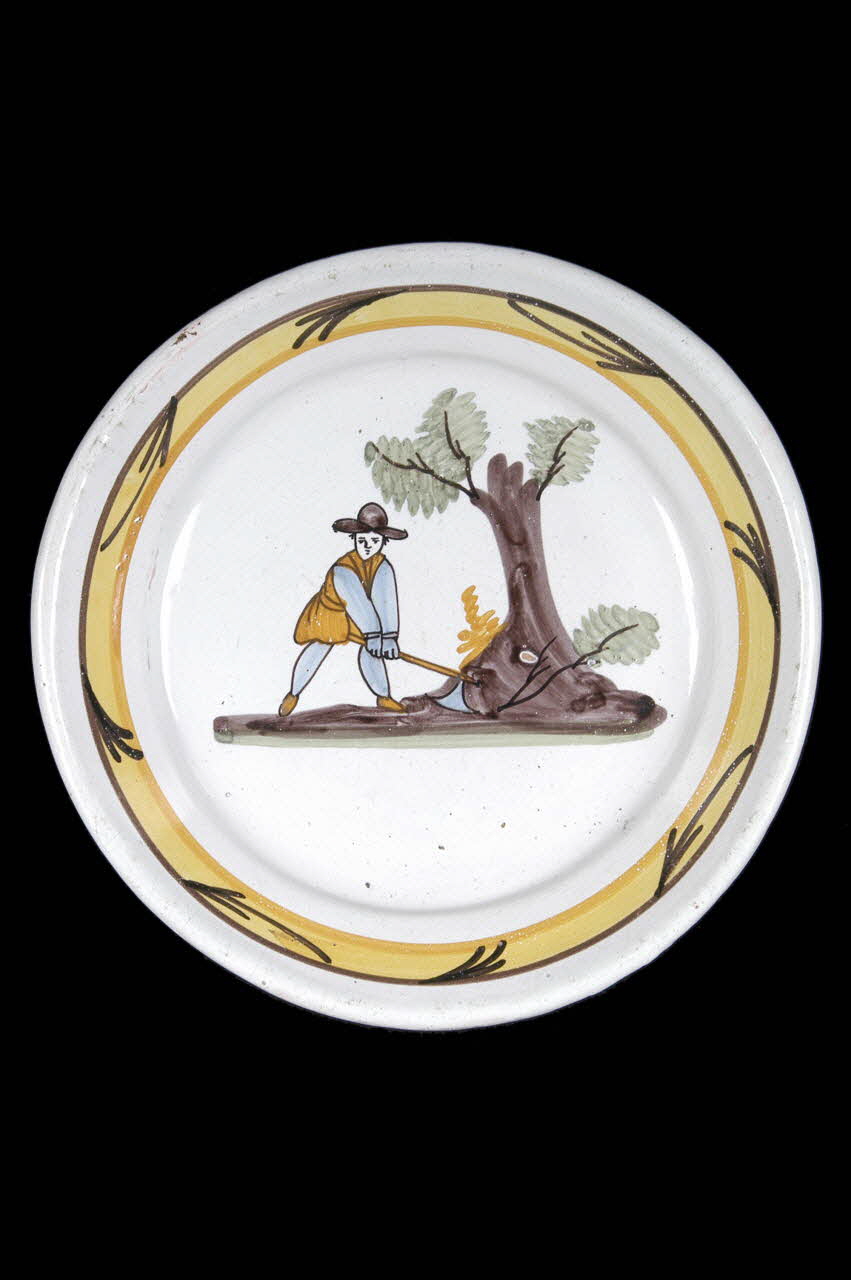 assiette calotte Aunis-Saintonge-Angoumois 1900-1925 1943.146.15 Photo