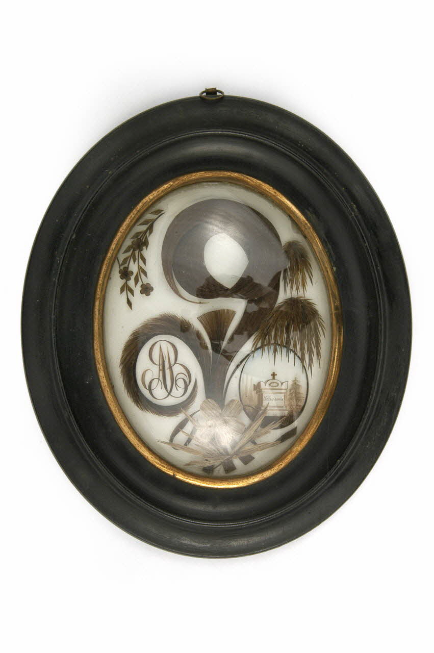 souvenir en cheveux 1850-1900 1943.78.5 Photo