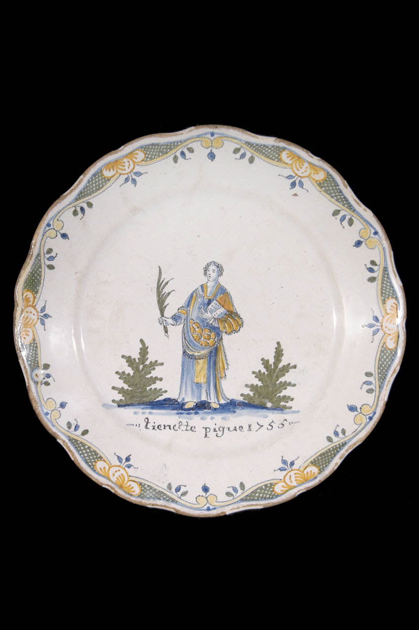 assiette plate Bourgogne, France 1755 1946.112.3 Photo