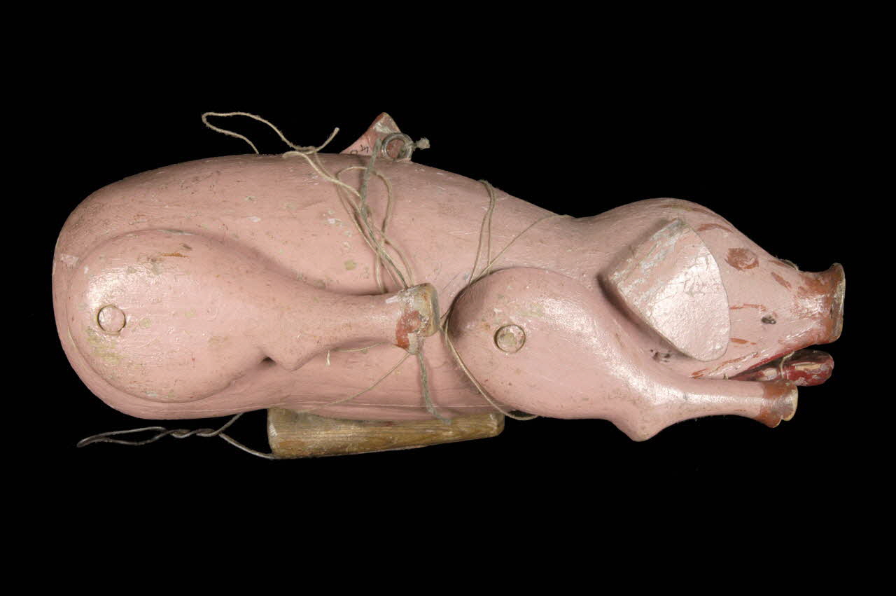 marionnette à tringle et à fils Cochon 1948.6.2 Photo
