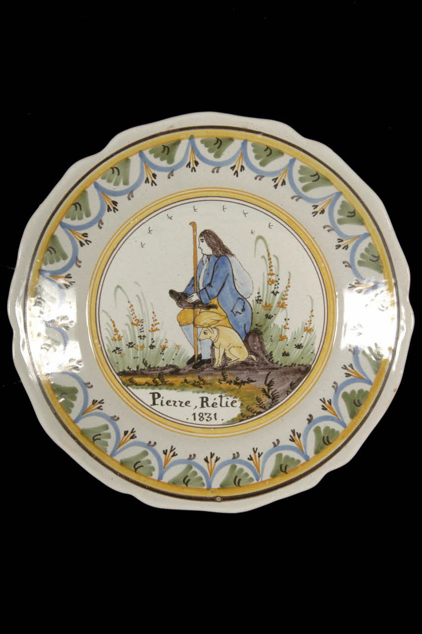 assiette calotte Bourgogne, France 1831 1952.108.8 Photo