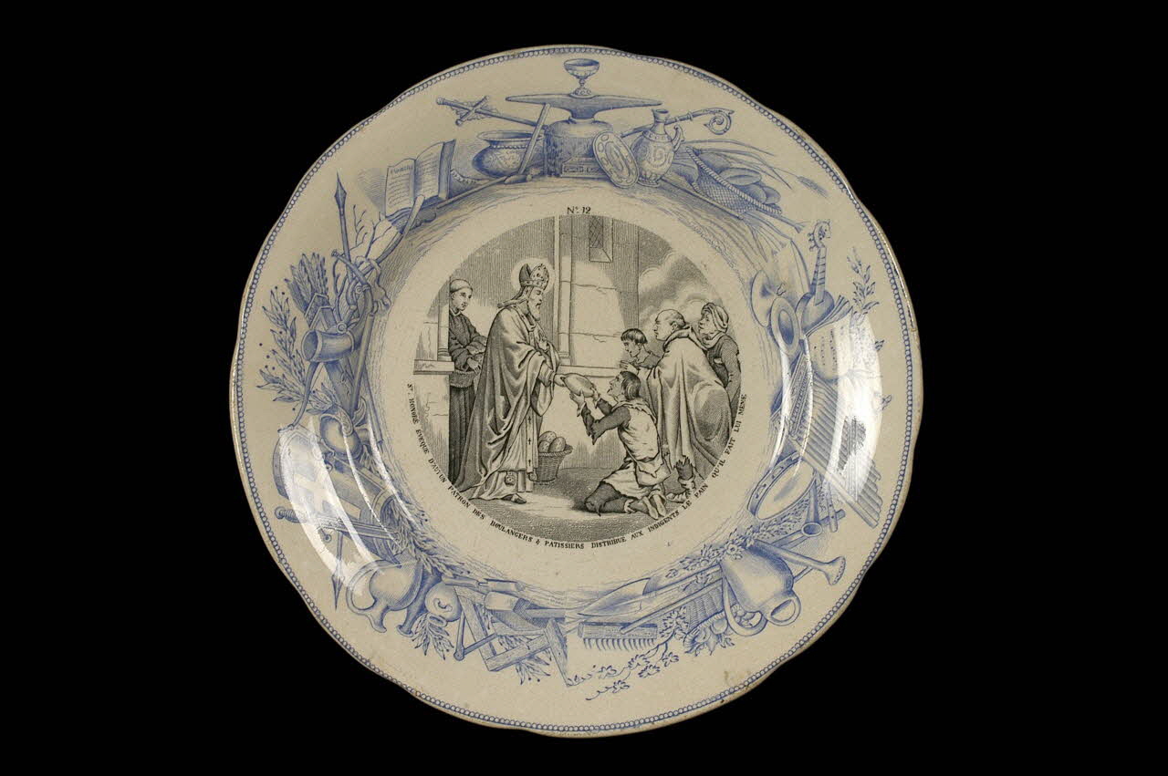 Hippolyte Boulenger assiette plate Île-de-France, France 1875 1955.134.12 Photo
