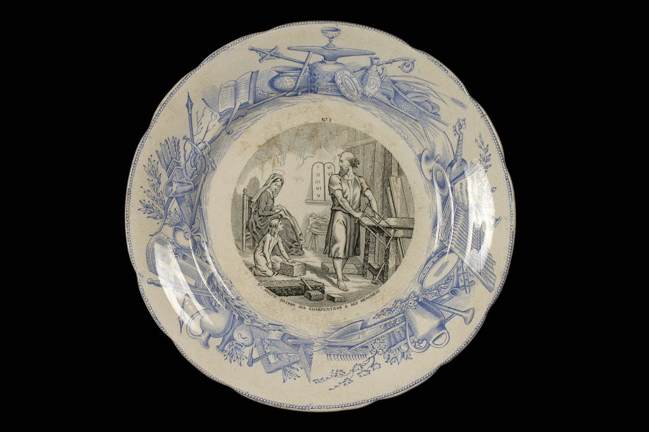 Hippolyte Boulenger assiette plate Île-de-France, France 1875 1955.134.2 Photo