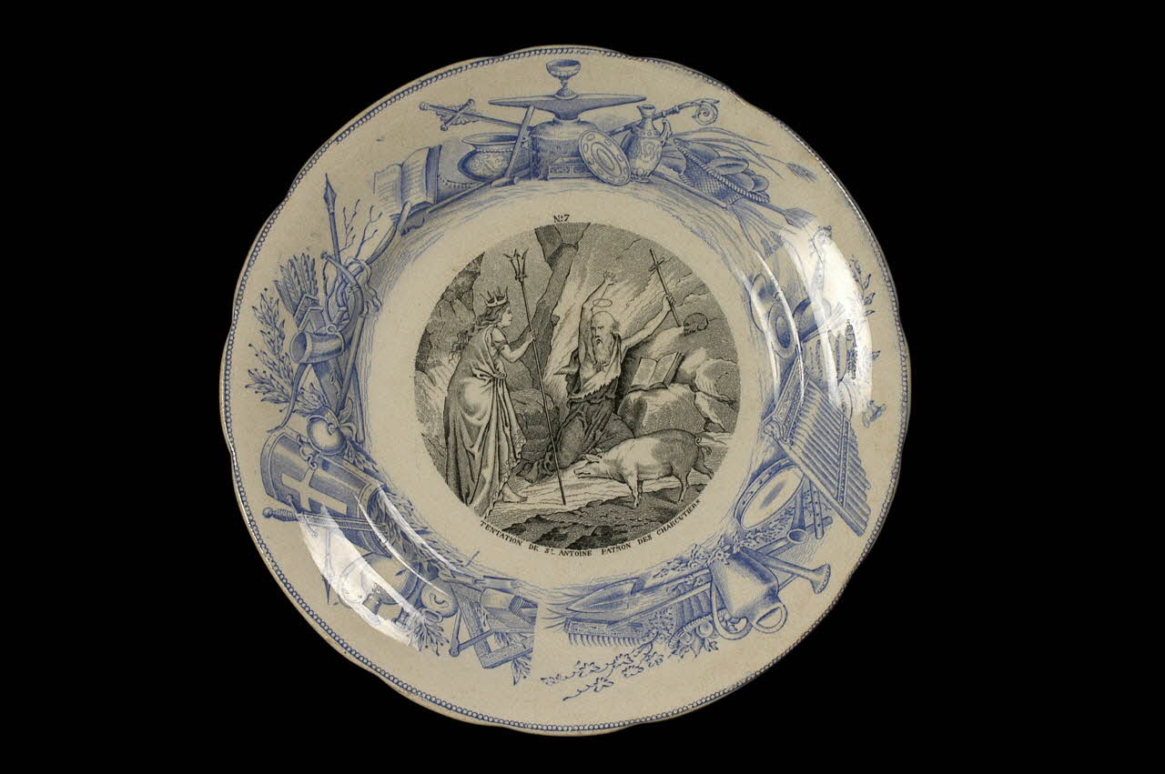 Hippolyte Boulenger assiette plate Île-de-France, France 1875 1955.134.7 Photo