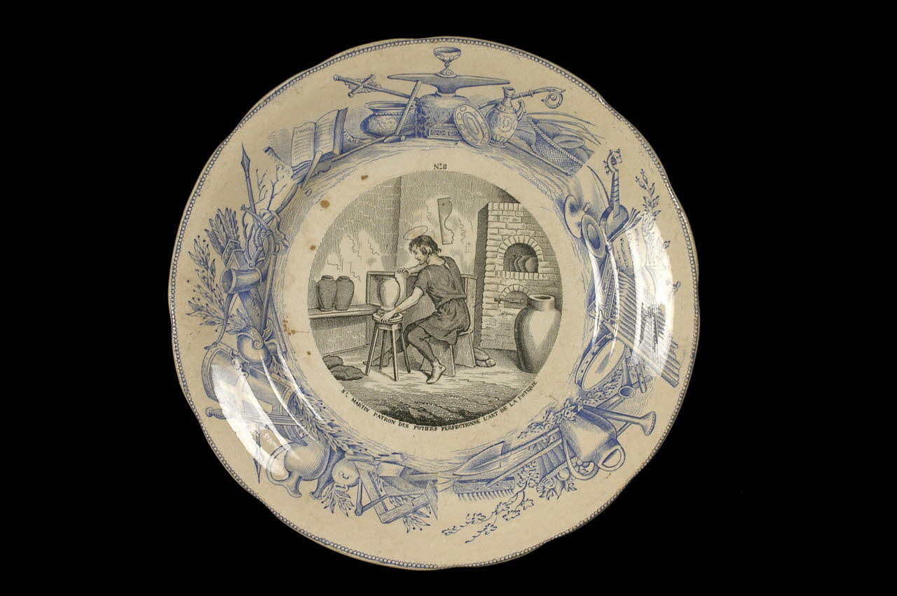 Hippolyte Boulenger assiette plate Île-de-France, France 1875 1955.134.8 Photo
