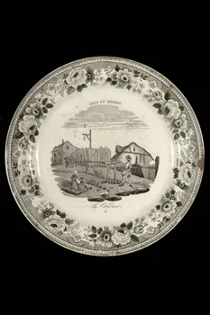 Paillart (Valentin), Hautin (Hippolyte); assiette plate Île-de-France, France 1830 1959.131.1 Photo