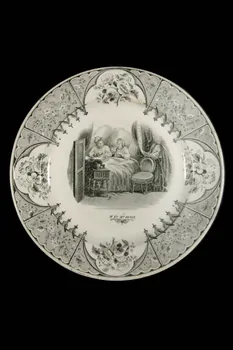 FaïEnces ; Lebeuf Milliet Et Cie assiette plate Picardie, France 1840-1849 1959.85.5  Photo