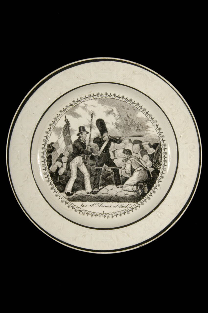 Paillart (Valentin), Hautin (Hippolyte); assiette plate Île-de-France, France 1830-1836 1960.14.10 Photo