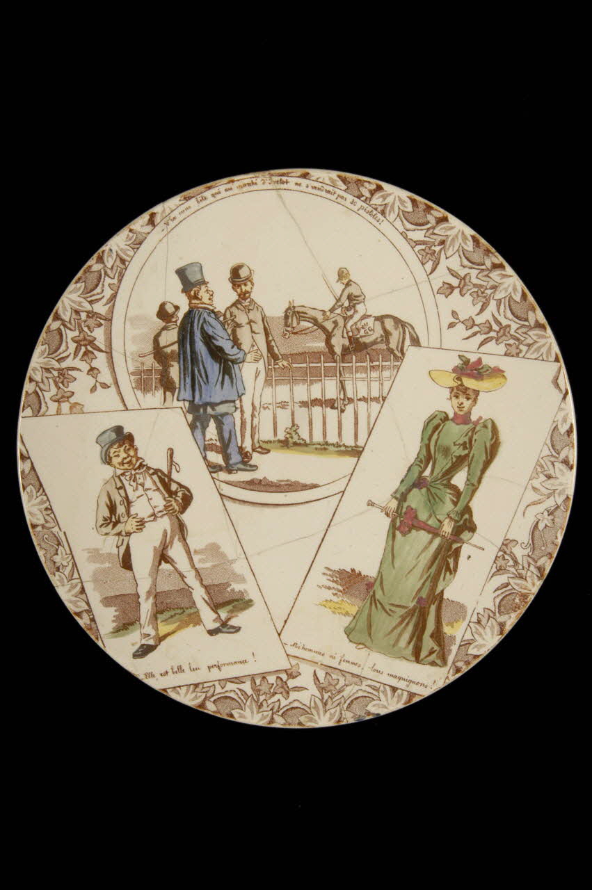 FaïEnces assiette plate Bourgogne, France 1900 1960.84.14 Photo