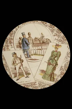 FaïEnces assiette plate Bourgogne, France 1900 1960.84.14 Photo