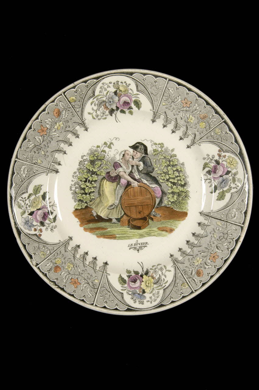 Lebeuf Milliet Et Cie assiette plate Picardie, France 1849-1867 1962.107.2 Photo