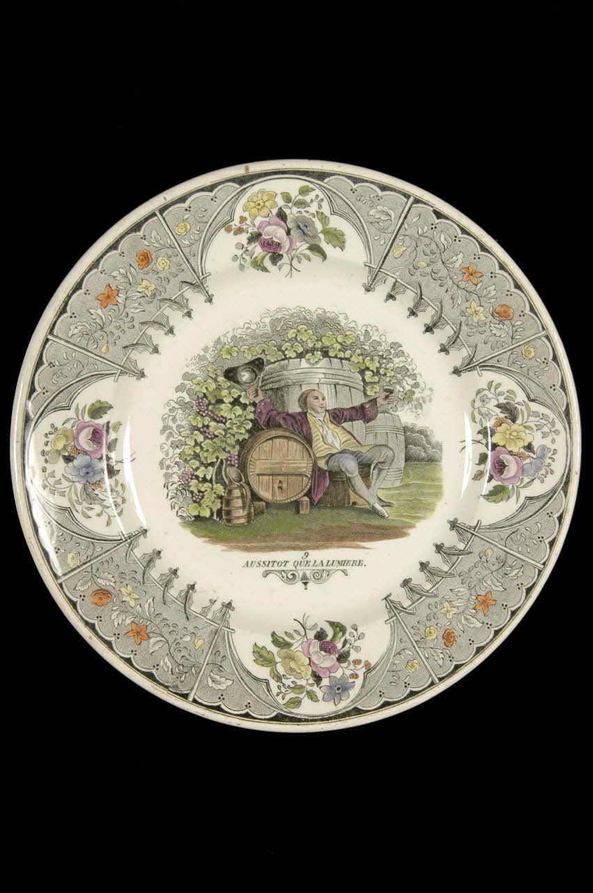 Lebeuf Milliet Et Cie assiette plate Picardie, France 1849-1867 1962.107.8 Photo