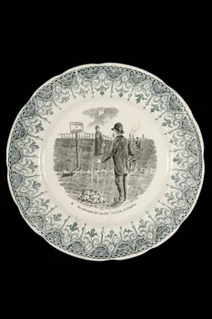 FaïEnces assiette plate Bourgogne, France 1900 1965.4.8  Photo