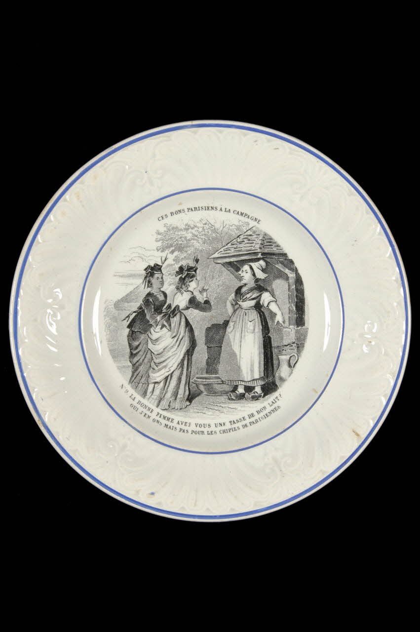 FaïEnces assiette plate Picardie, France 1880-1920 1966.17.12 Photo