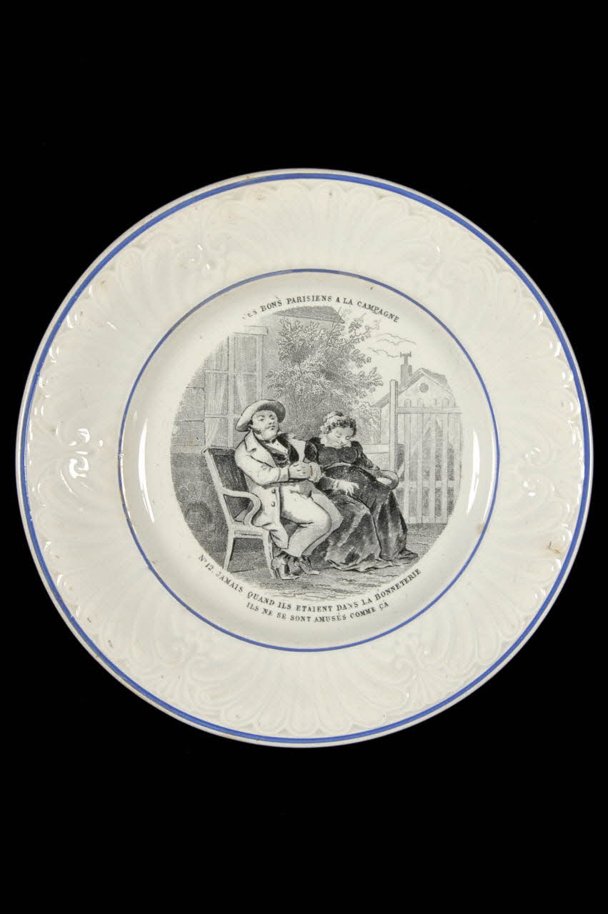 FaïEnces assiette plate Picardie, France 1880-1920 1966.17.13 Photo