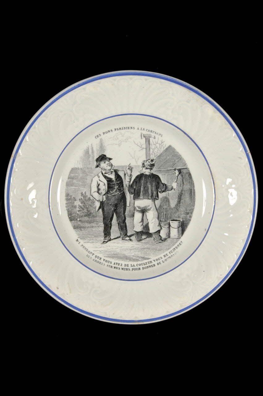 FaïEnces assiette plate Picardie, France 1880-1920 1966.17.8 Photo