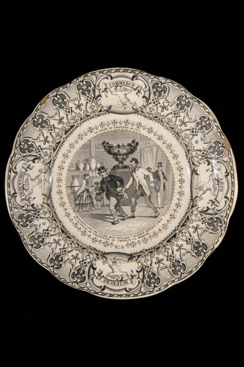 assiette plate Centre, France 1855 1967.10.4 Photo