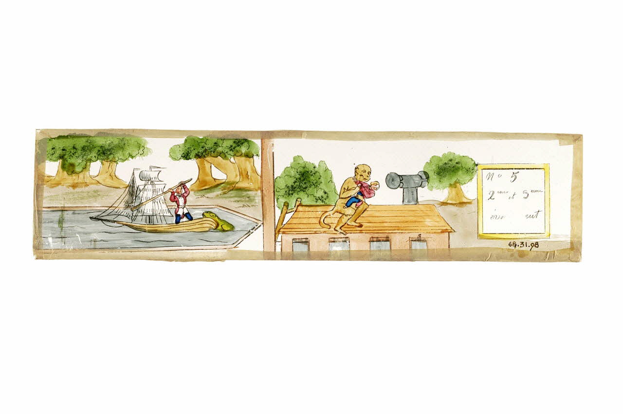 plaque de lanterne magique Gulliver 1968.31.98 Photo