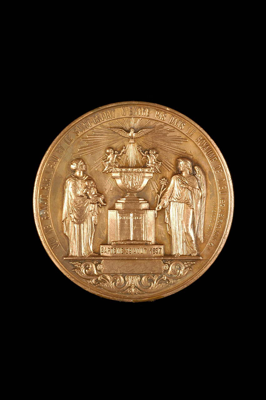 A Desaide ; Roquelay médaille de dévotion 1879 1968.62.1 Photo