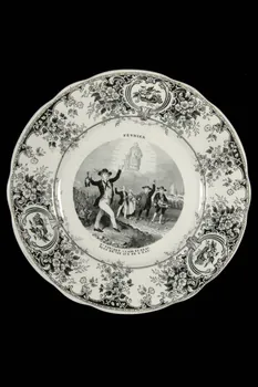 assiette plate Février Picardie, France 1834 1969.8.2  Photo