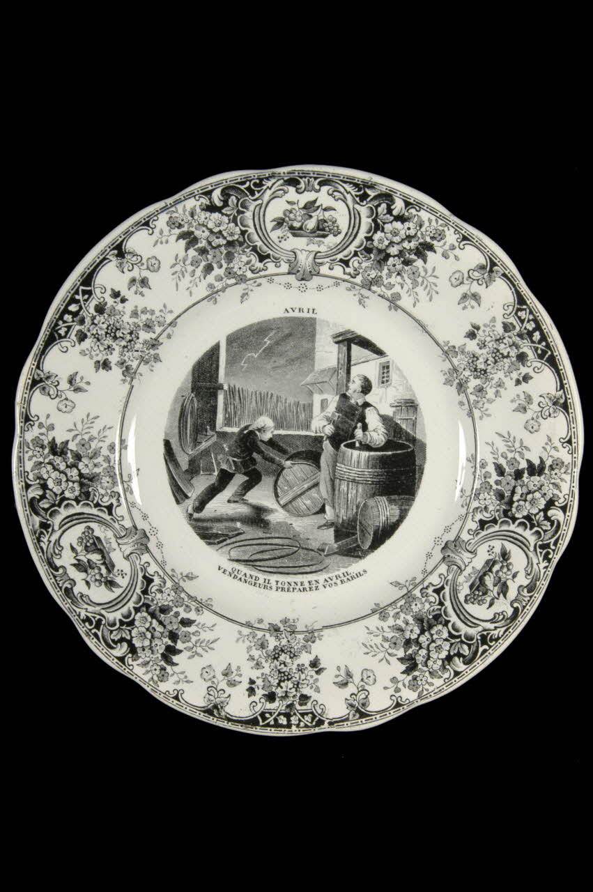 assiette plate Avril Picardie, France 1834 1969.8.4 Photo