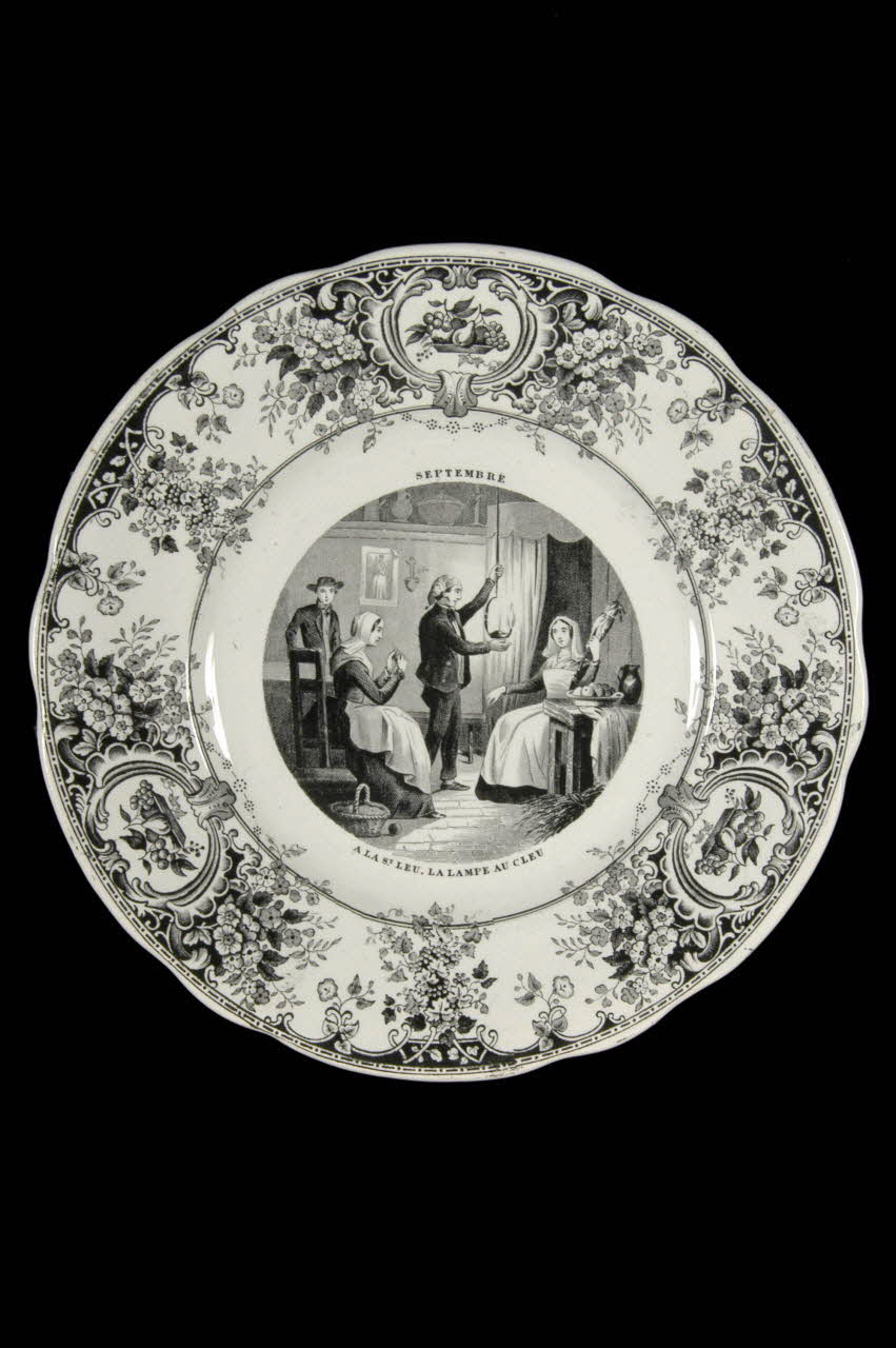 assiette plate Septembre Picardie, France 1834 1969.8.9 Photo