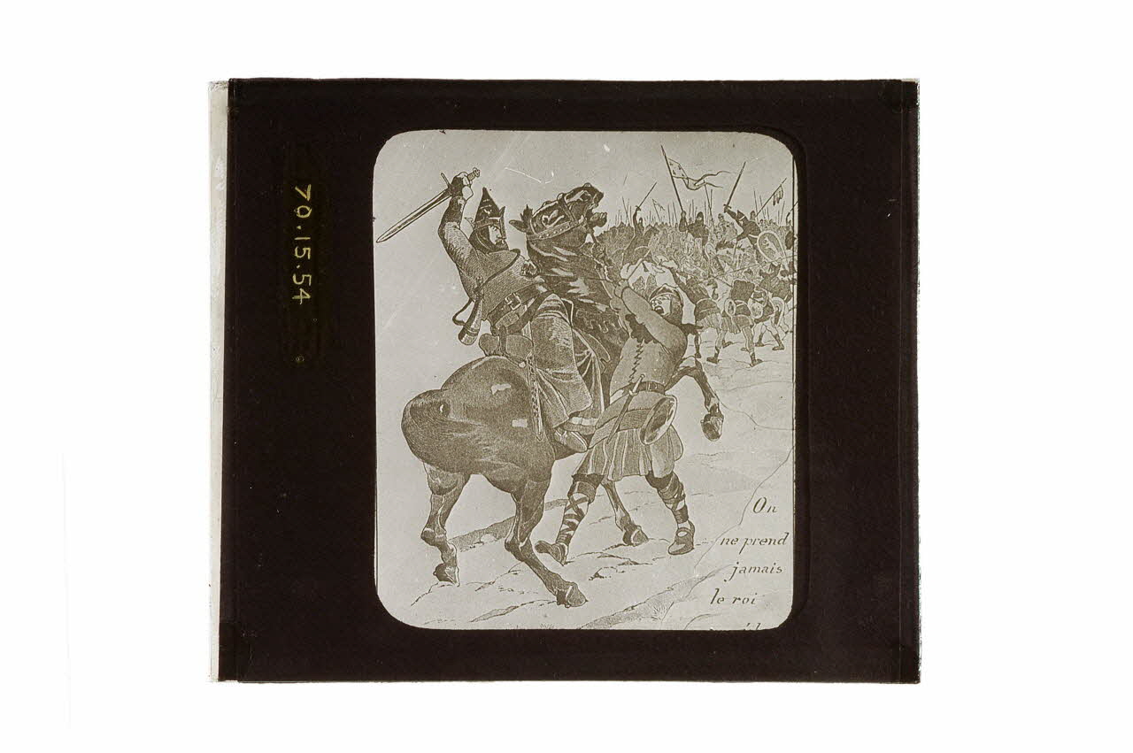 plaque de projection On ne prend jamais le roi aux échecs (Louis VI) 1970.15.54 Photo