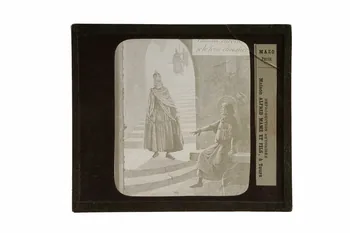 plaque de projection Fais-toi chrétien, je te ferai chevalier ! (Louis IX) 1970.15.57  Photo