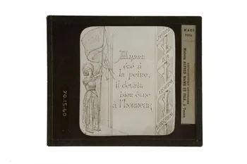 plaque de projection Ayant été à la peine, il devait bien être à l'honneur (Jeanne d'Arc) 1970.15.60  Photo