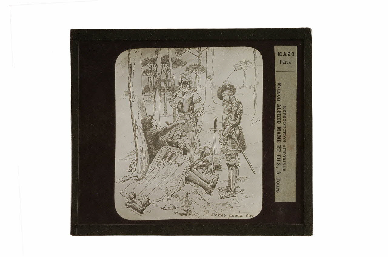 plaque de projection J'aime mieux être à ma place qu'à la vôtre (Bayard) 1970.15.61 Photo