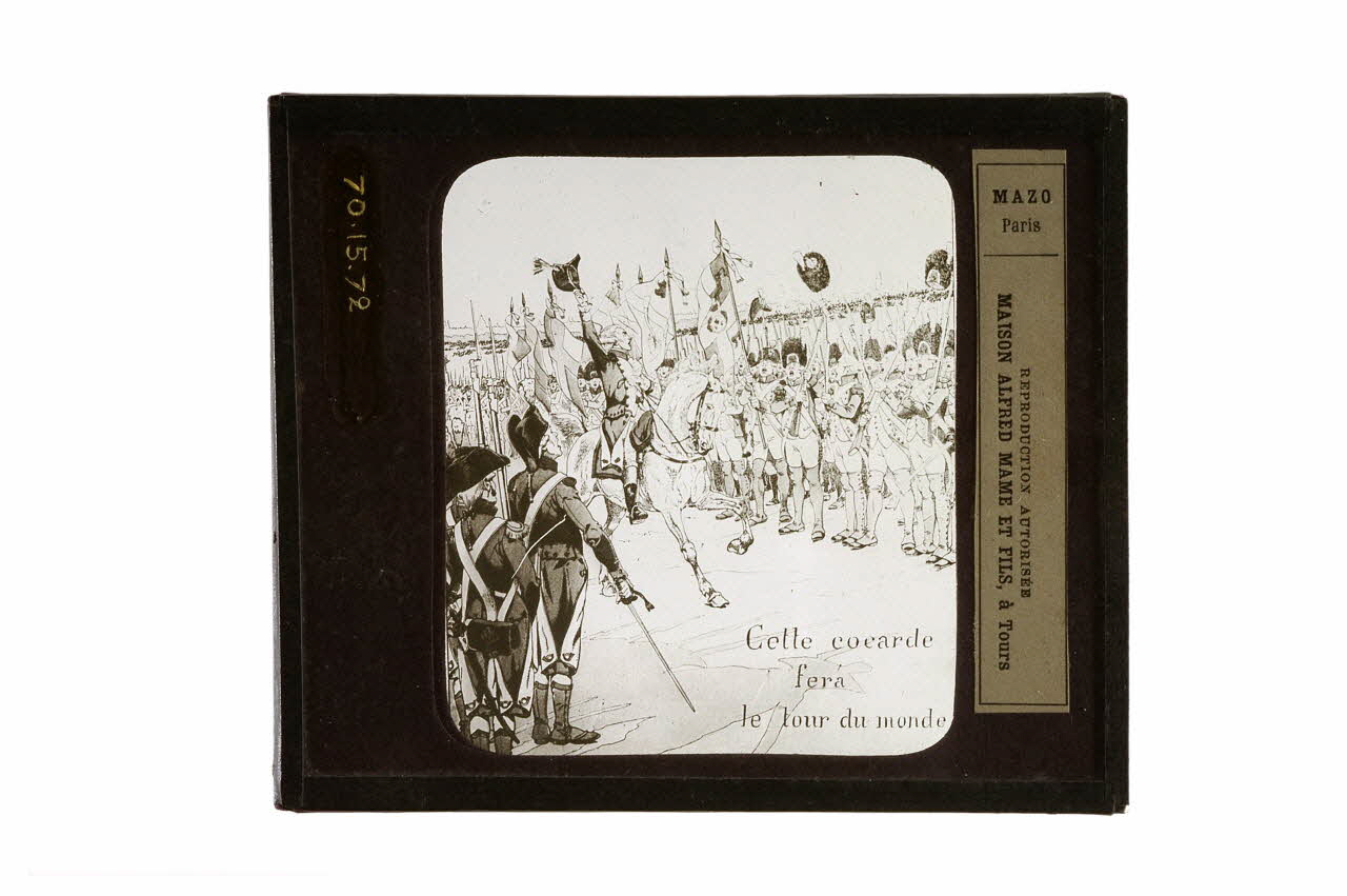 plaque de projection Création de la cocarde tricolore par Lafayette 1970.15.72 Photo