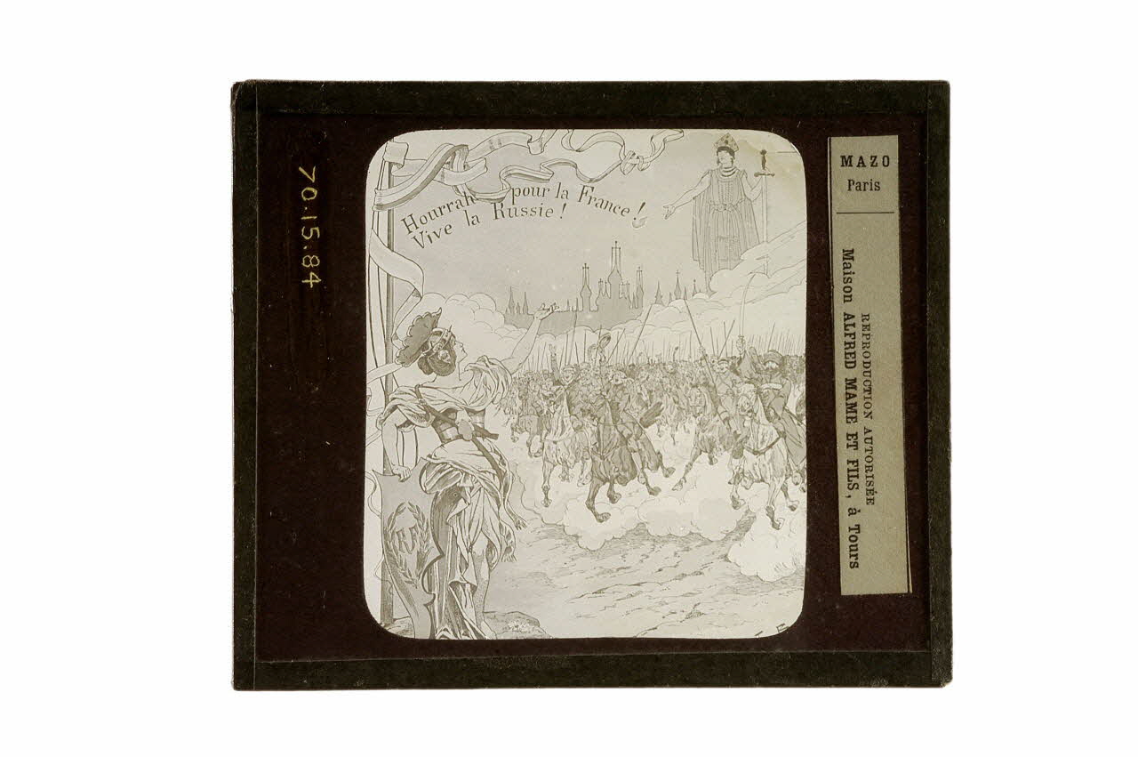 plaque de projection Hourrah pour la France ! Vive la Russie ! 1970.15.84 Photo