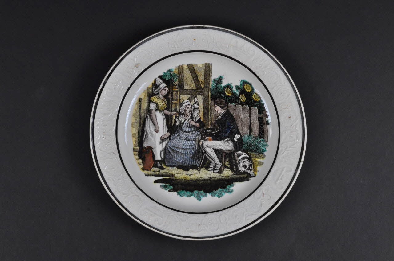 assiette plate Île-de-France, France 1800 1960.38.13 Photo Mucem