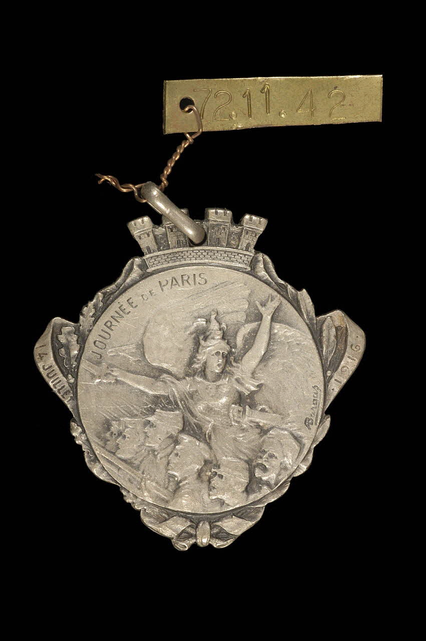 Armand Bargas MEDAILLE COMMEMORATIVE 1916/7/14 1972.11.42 Photo