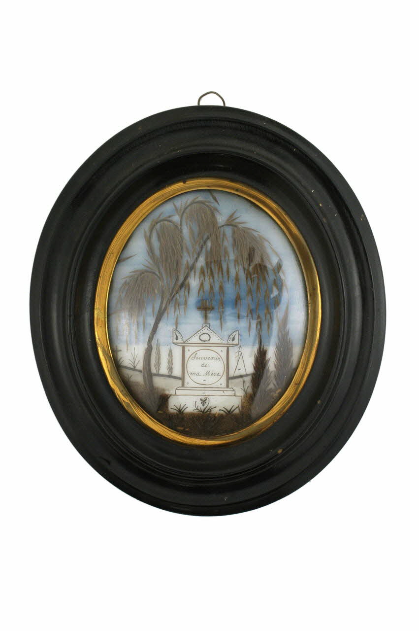 L. Constant souvenir en cheveux Île-de-France, France 1849 1982.3.2 Photo Mucem